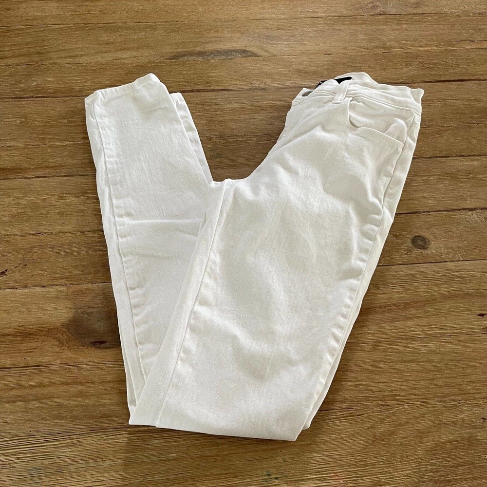 J. Brand Super Skinny Jeans White Mid Rise Stretch Size 24